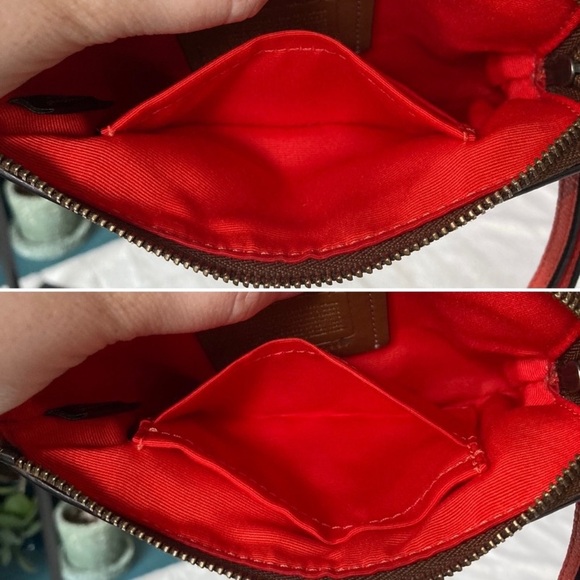 Coach X Keith Haring ✨HP✨ Heart Corner Zip Monogram Wristlet F12998 - Picture 11 of 13